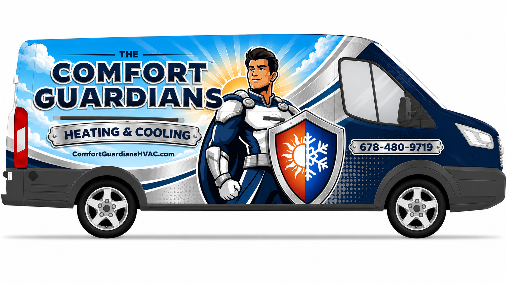 Comfort Guardians service vehicle at a Lawrenceville home